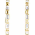 14K Yellow 1 1/4 CTW Lab-Grown Diamond 24.5 mm Hoop Earrings