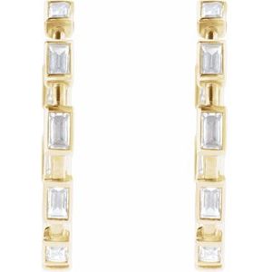 14K Yellow 1 1/4 CTW Lab-Grown Diamond 24.5 mm Hoop Earrings