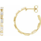 14K Yellow 1 1/4 CTW Lab-Grown Diamond 24.5 mm Hoop Earrings