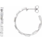 14K Yellow 1 1/4 CTW Lab-Grown Diamond 24.5 mm Hoop Earrings