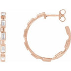 14K Yellow 1 1/4 CTW Lab-Grown Diamond 24.5 mm Hoop Earrings