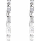14K Yellow 1 1/4 CTW Lab-Grown Diamond 24.5 mm Hoop Earrings