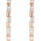 14K Yellow 1 1/4 CTW Lab-Grown Diamond 24.5 mm Hoop Earrings
