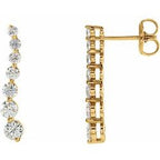 9/10 Ctw Journey Diamond Earrings - 14K Gold (Y Or W)