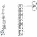 9/10 Ctw Journey Diamond Earrings - 14K Gold (Y Or W)