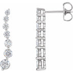 9/10 Ctw Journey Diamond Earrings - 14K Gold (Y Or W)