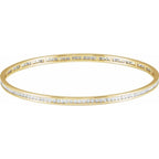 2.25 CTW or 1.5 CTW Natural Diamond Stackable Bangle 8" Bracelet - 14k Gold (Yellow, White or Rose) wwdesignjewelers.com