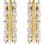 14K Yellow 5/8 CTW Natural Diamond Hinged 15 mm Hoop Earrings