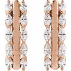 14K Yellow 5/8 CTW Natural Diamond Hinged 15 mm Hoop Earrings