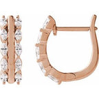 14K Yellow 5/8 CTW Natural Diamond Hinged 15 mm Hoop Earrings