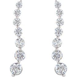 9/10 Ctw Journey Diamond Earrings - 14K Gold (Y Or W)