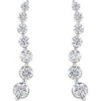 9/10 Ctw Journey Diamond Earrings - 14K Gold (Y Or W)