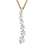 1/2 Ctw Journey Graduated Drop Diamond Necklace - 14K Gold (Y Or W) 14K Yellow Earrings