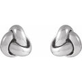 6mm Knot Earrings - 14K Gold (Yellow or White), Sterling Silver