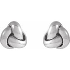 6mm Knot Earrings - 14K Gold (Yellow or White), Sterling Silver