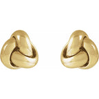 6mm Knot Earrings - 14K Gold (Yellow or White), Sterling Silver