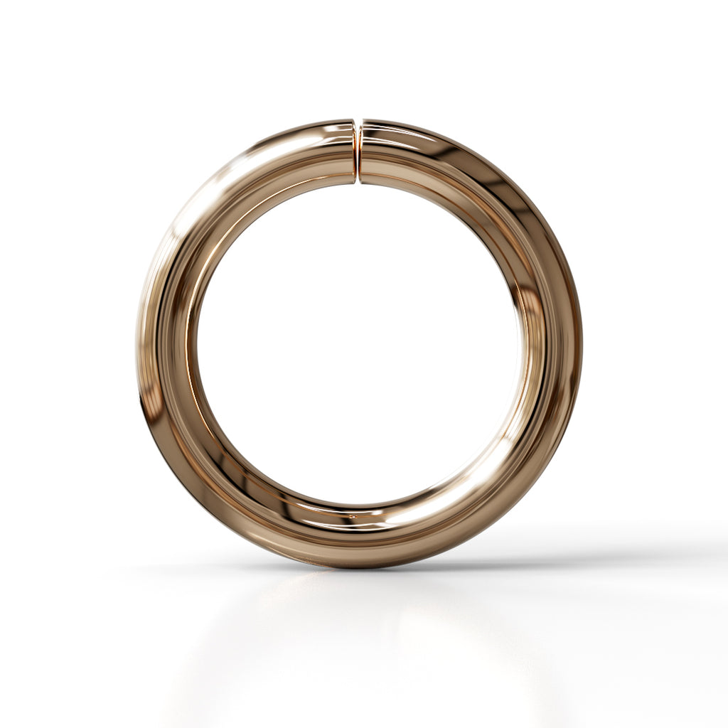 12 Gauge Seamless Ring Hoop - 14k, 18k Gold (Y, W or R), Platinum or Fine Silver