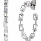 14K Yellow 1 1/4 CTW Lab-Grown Diamond 24.5 mm Hoop Earrings
