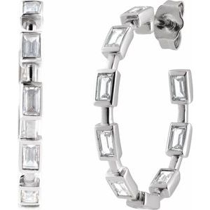 14K Yellow 1 1/4 CTW Lab-Grown Diamond 24.5 mm Hoop Earrings