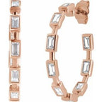 14K Yellow 1 1/4 CTW Lab-Grown Diamond 24.5 mm Hoop Earrings