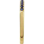 14K Yellow Lab-Grown Blue Sapphire Stackable Ring