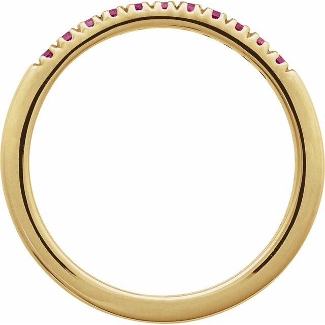 14K Yellow Lab-Grown Ruby Stackable Ring