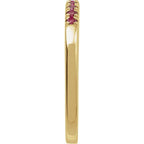 14K Yellow Lab-Grown Ruby Stackable Ring