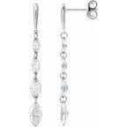 14K Yellow 1 1/2 CTW Lab-Grown Diamond Drilled Diamond Earrings