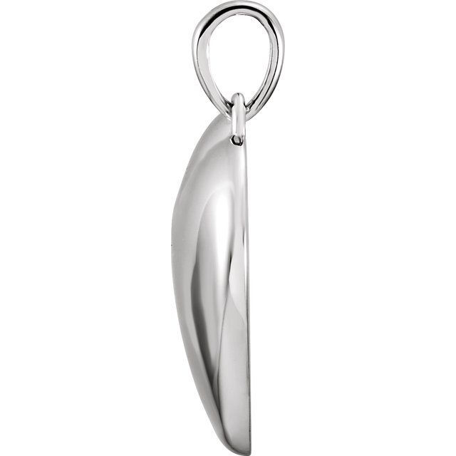 14K White 1/6 CT Natural Diamond Heart Pendant