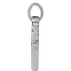 14K White .005 CT Natural Diamond Engravable Heart Pendant