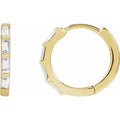 14K Yellow 1/3 CTW Lab-Grown Diamond Hoop Earrings