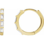 14K Yellow 1/3 CTW Lab-Grown Diamond Hoop Earrings