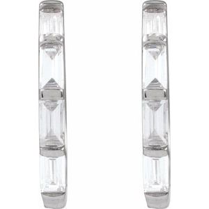 14K Yellow 1/3 CTW Lab-Grown Diamond Hoop Earrings