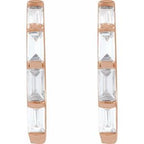 14K Yellow 1/3 CTW Lab-Grown Diamond Hoop Earrings