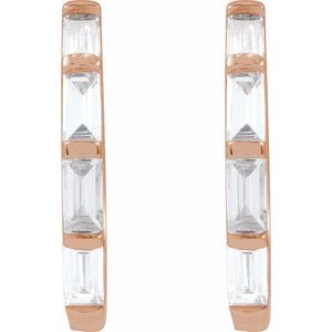 14K Yellow 1/3 CTW Lab-Grown Diamond Hoop Earrings