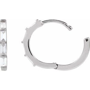 14K Yellow 1/3 CTW Lab-Grown Diamond Hoop Earrings