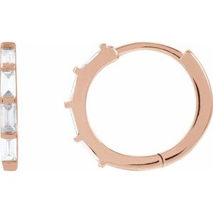 14K Yellow 1/3 CTW Lab-Grown Diamond Hoop Earrings