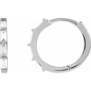 14K Yellow 1/3 CTW Lab-Grown Diamond Hoop Earrings
