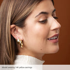 Tube Hoop Earrings 30mm - 14K Yellow Gold