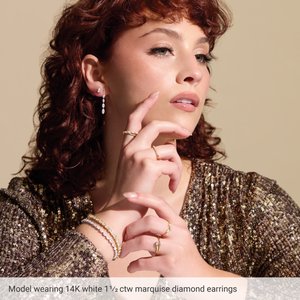 14K Yellow 1 1/2 CTW Lab-Grown Diamond Drilled Diamond Earrings