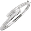 14K White 3 CTW Diamond Bangle Bracelet wwdesignjewelers.com