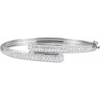 14K White 3 CTW Diamond Bangle Bracelet wwdesignjewelers.com