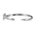 14K White 3 CTW Diamond Bangle Bracelet wwdesignjewelers.com