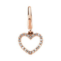 14K Rose .08 CTW Natural Diamond Heart Charm/Pendant