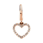 14K Rose .08 CTW Natural Diamond Heart Charm/Pendant