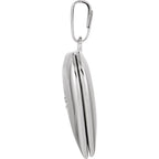 14K White .010 CT Natural Diamond Heart Locket