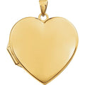 14K Yellow Engravable Heart Locket