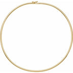 14K Yellow 3 mm Omega 16" Chain