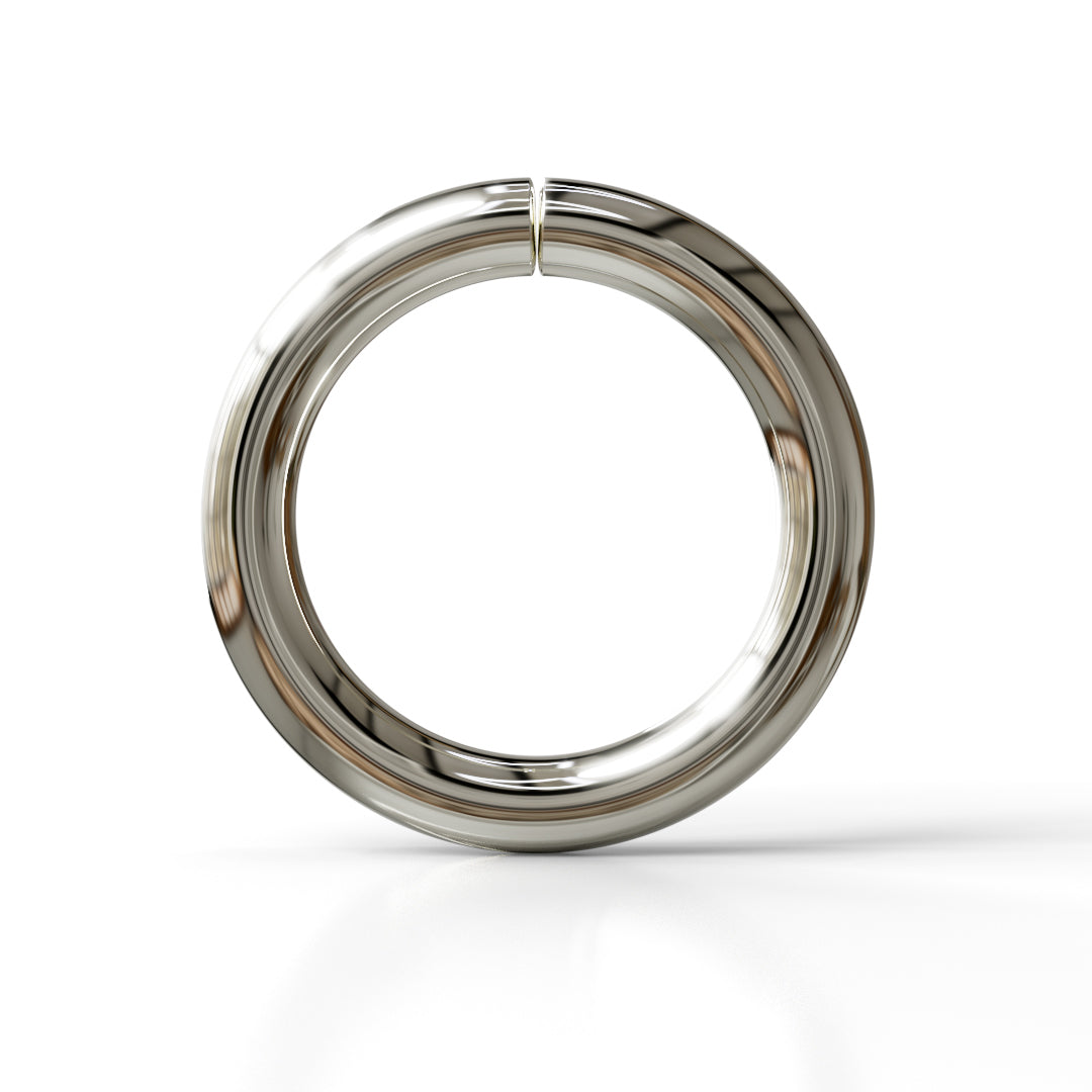 14 Gauge Seamless Ring Hoop - 14k, 18k Gold (Y, W or R), Platinum or Sterling Silver