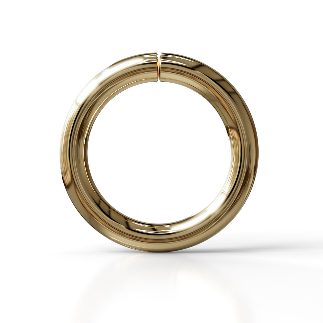 14 Gauge Seamless Ring Hoop - 14k, 18k Gold (Y, W or R), Platinum or Sterling Silver